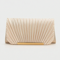 Pleated Textured Evening Clutch Bag - Glamova