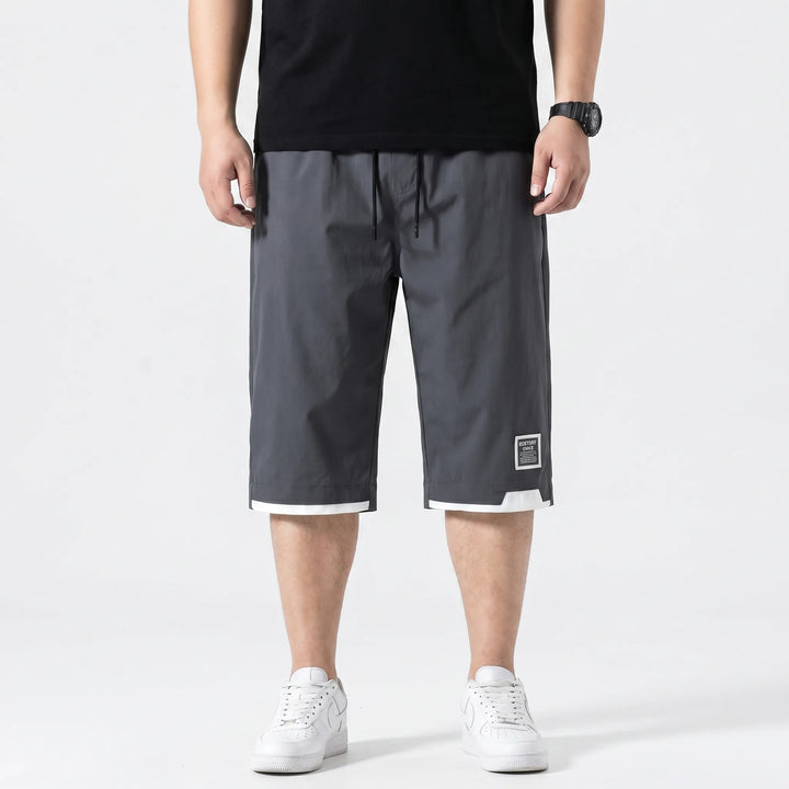 Plus-Size Drawstring Calf Shorts - Domingo