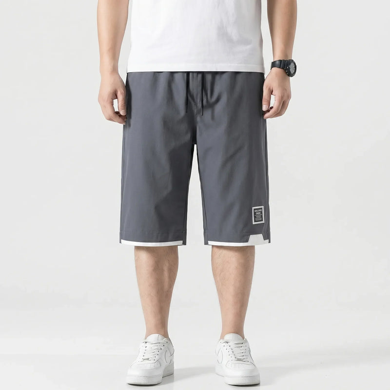 Plus-Size Drawstring Calf Shorts - Domingo