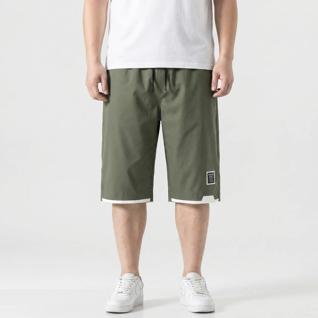 Plus-Size Drawstring Calf Shorts - Domingo