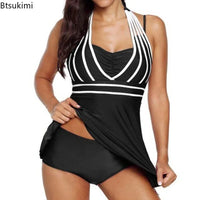 Plus-Size Swim Dress With Built-In Shorts - Laura