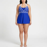 Plus-Size Swim Dress With Built-In Shorts - Laura