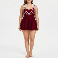Plus-Size Swim Dress With Built-In Shorts - Laura