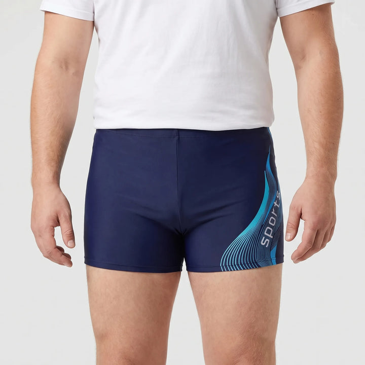 Plus Size Boxer-Style Swim Trunks - Emilio