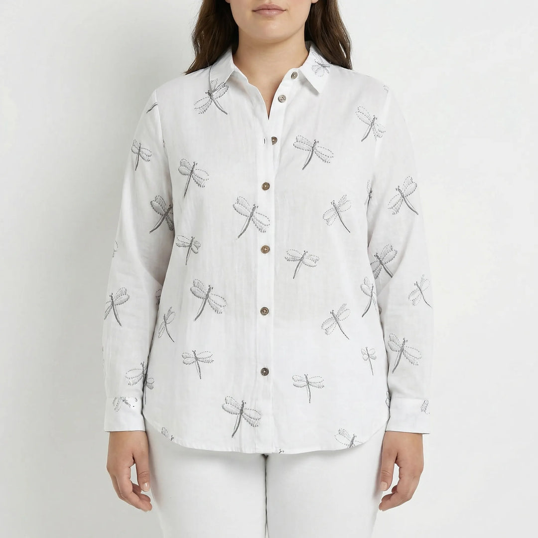 Plus Size Button-Down Woven Shirt - Joanna