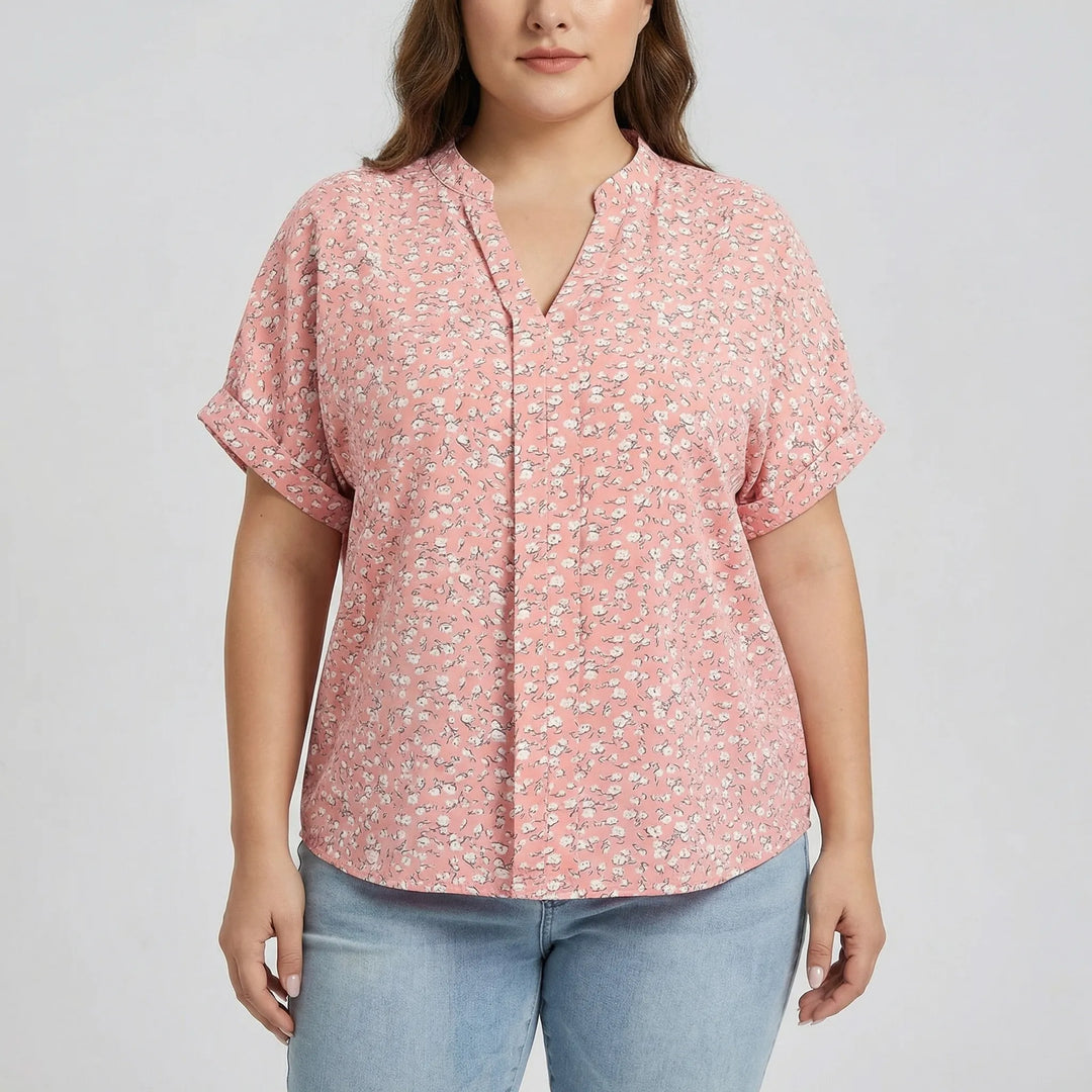 Plus Size Casual Button Shirt - Janie
