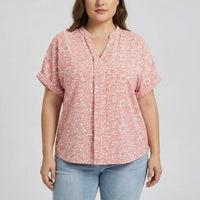Plus Size Casual Button Shirt - Janie
