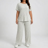 Plus Size Casual Two-Piece Outfit - Nadine