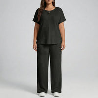Plus Size Casual Two-Piece Outfit - Nadine