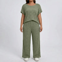 Plus Size Casual Two-Piece Outfit - Nadine