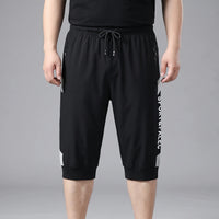 Plus Size Elastic Waist Sport Shorts - Randal
