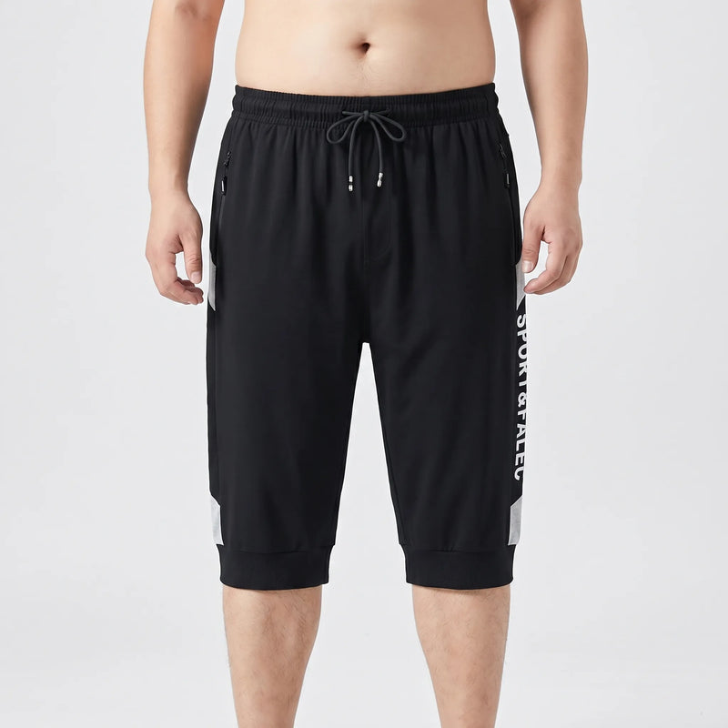 Plus Size Elastic Waist Sport Shorts - Randal