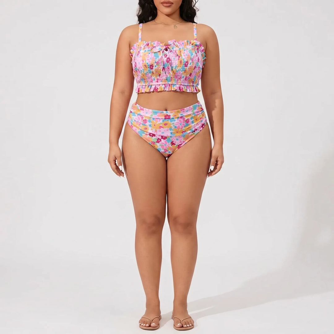 Plus Size Floral Push-Up Bikini Set - Bernadette