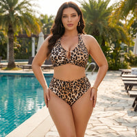 Plus Size Halter Bikini Set - Leticia