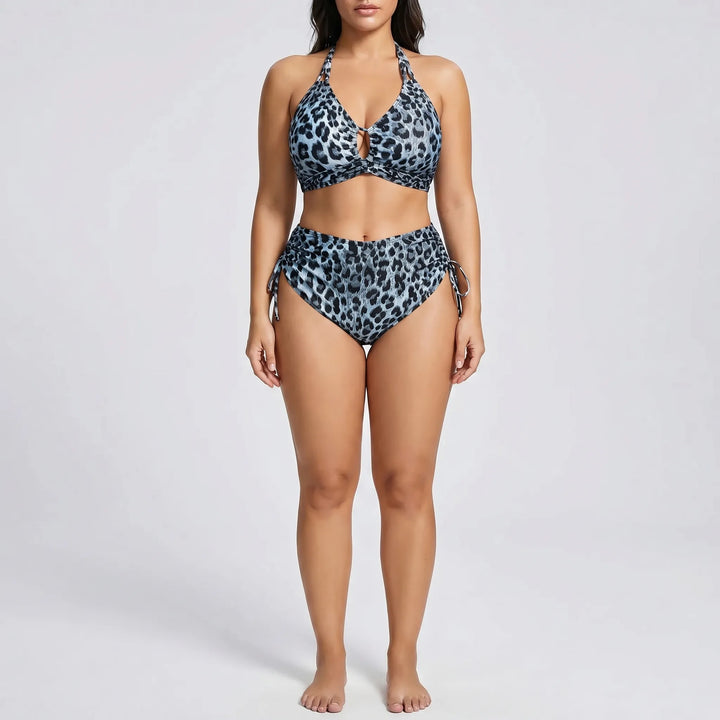Plus Size Halter Bikini Set - Leticia