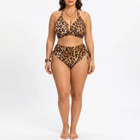 Plus Size Halter Bikini Set - Leticia