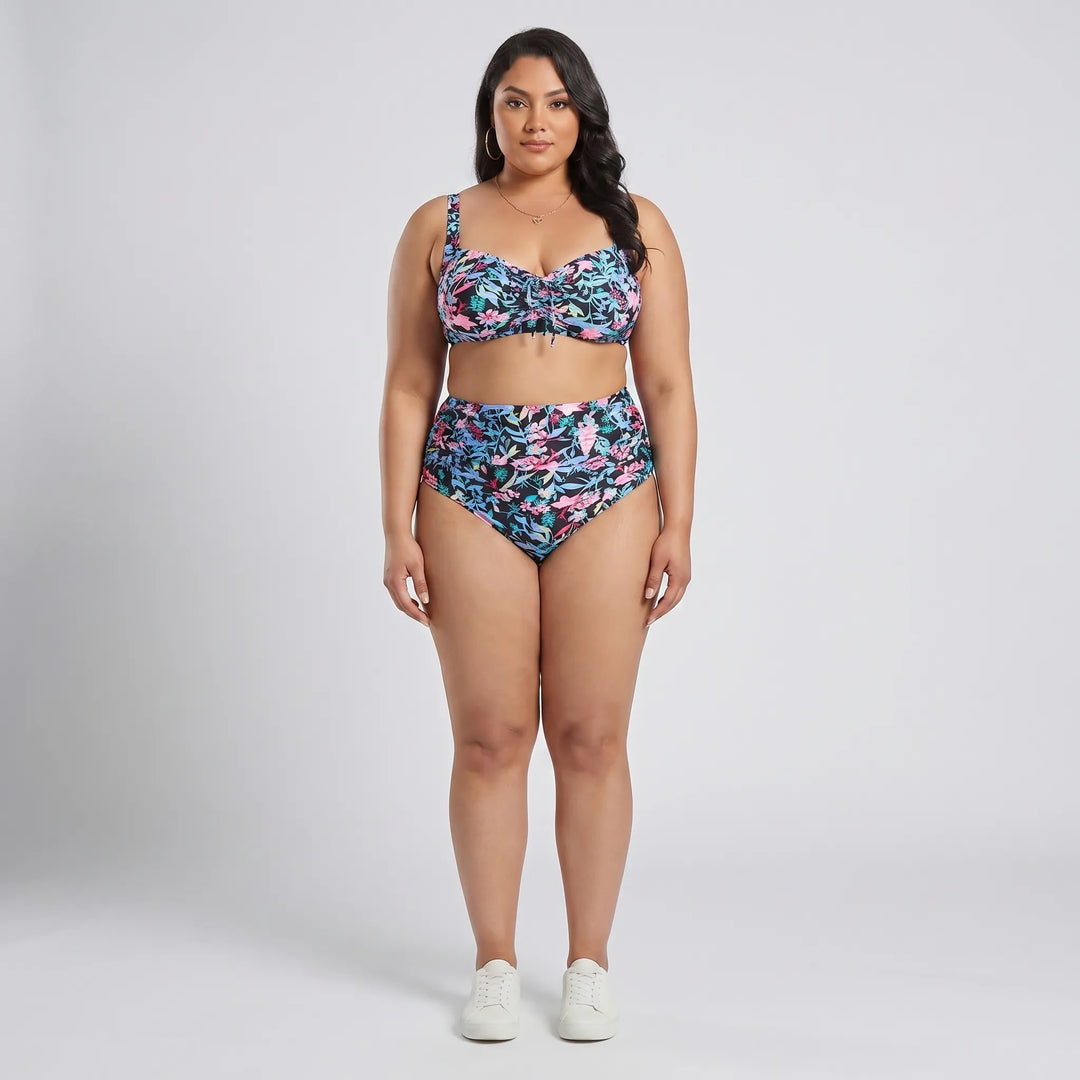 Plus Size High-Waist Bikini Set - Amanda