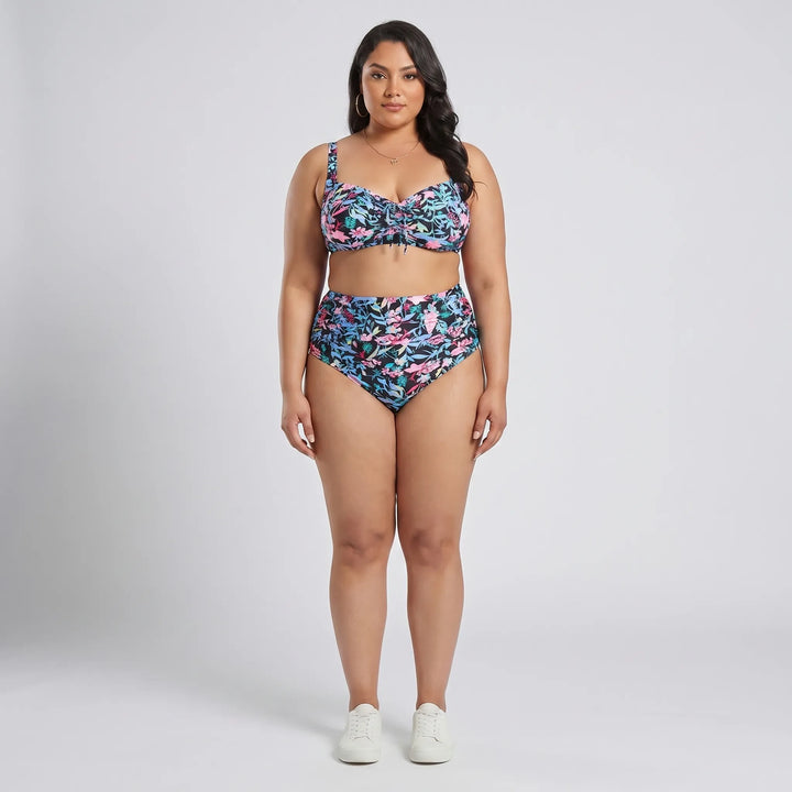Plus Size High-Waist Bikini Set - Amanda