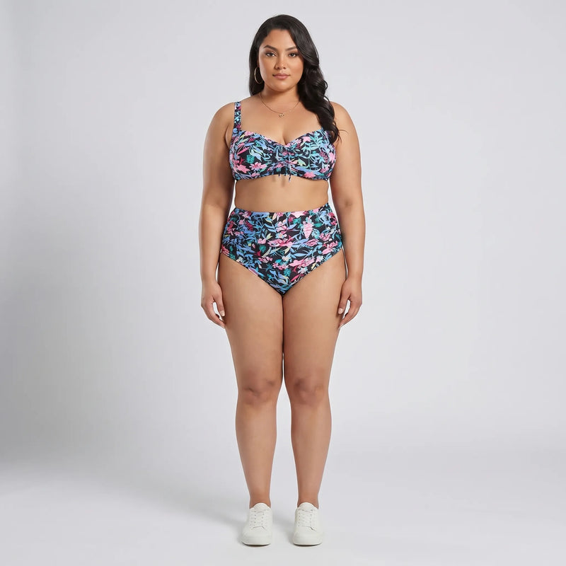 Plus Size High-Waist Bikini Set - Amanda