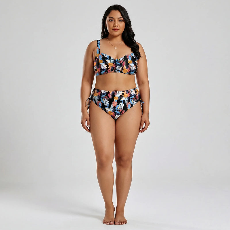 Plus Size High-Waist Bikini Set - Amanda