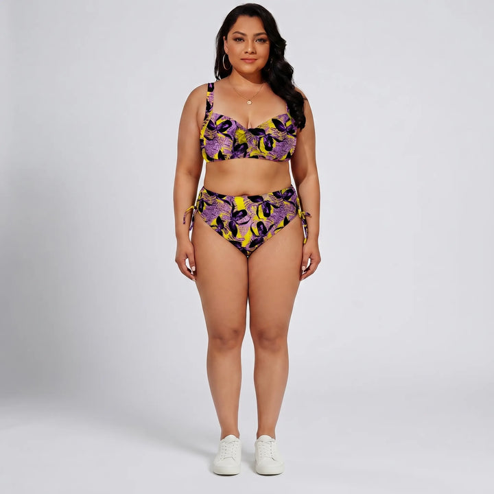Plus Size High-Waist Bikini Set - Amanda