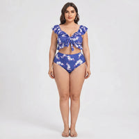 Plus Size High Waist Bikini Set - Jeanette