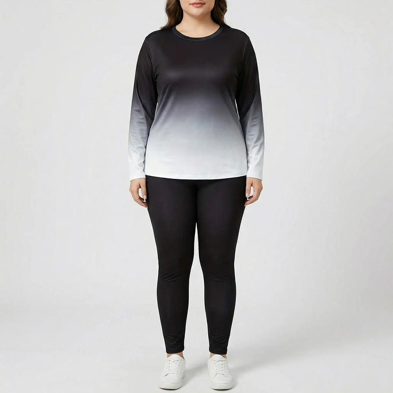 Plus Size Long Sleeve Lounge Suit - Lindsay