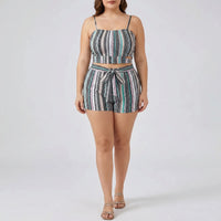 Plus Size Patterned Swimsuit - Lorena