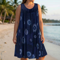 Plus Size Printed Beach Dress - Christie