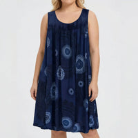 Plus Size Printed Beach Dress - Christie