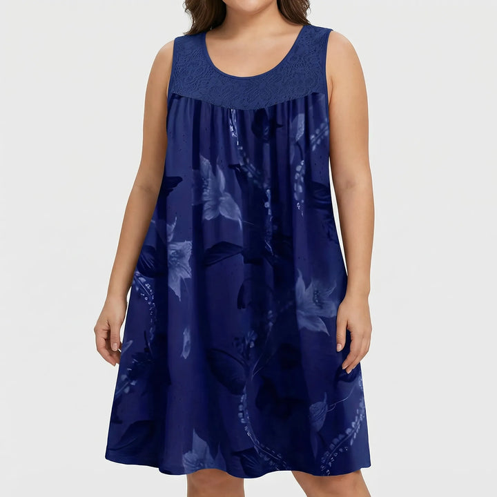 Plus Size Printed Beach Dress - Christie