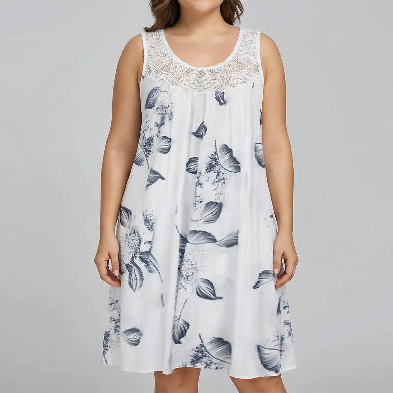 Plus Size Printed Beach Dress - Christie
