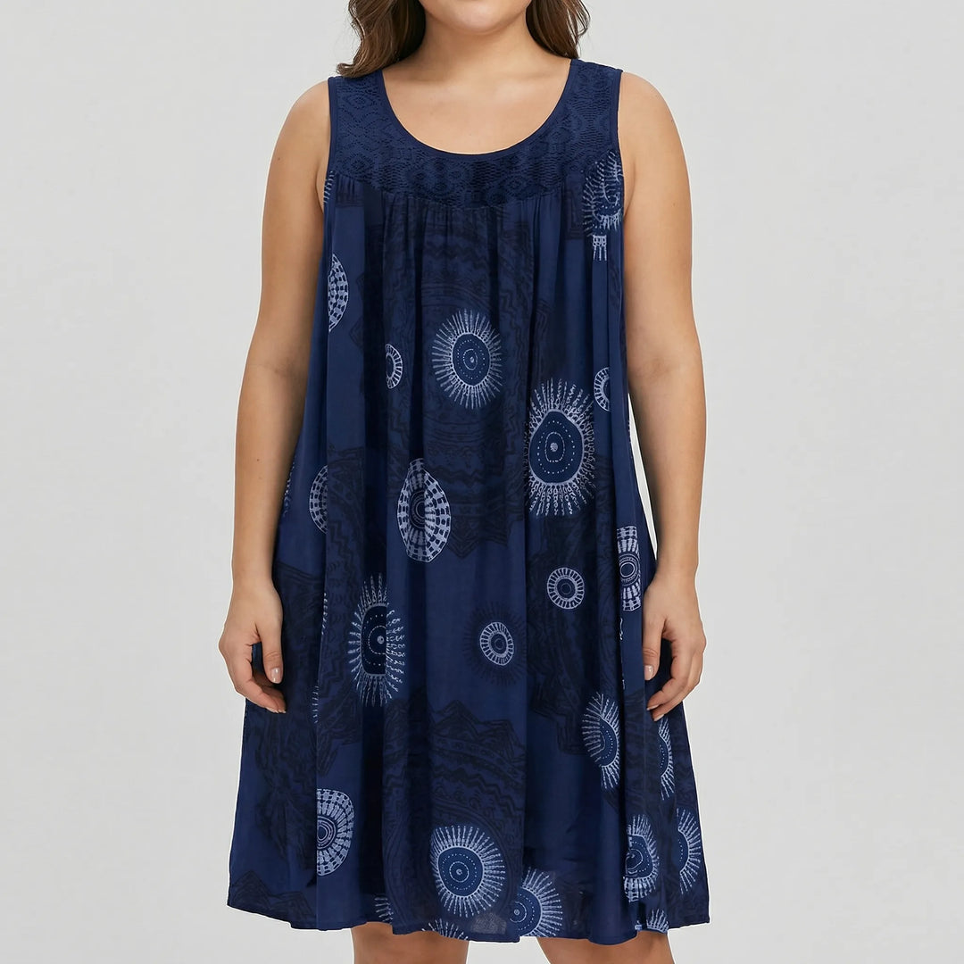 Plus Size Printed Beach Dress - Christie