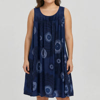 Plus Size Printed Beach Dress - Christie