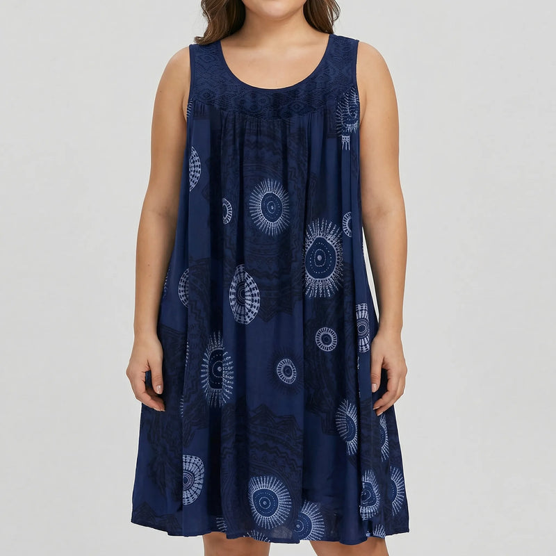 Plus Size Printed Beach Dress - Christie