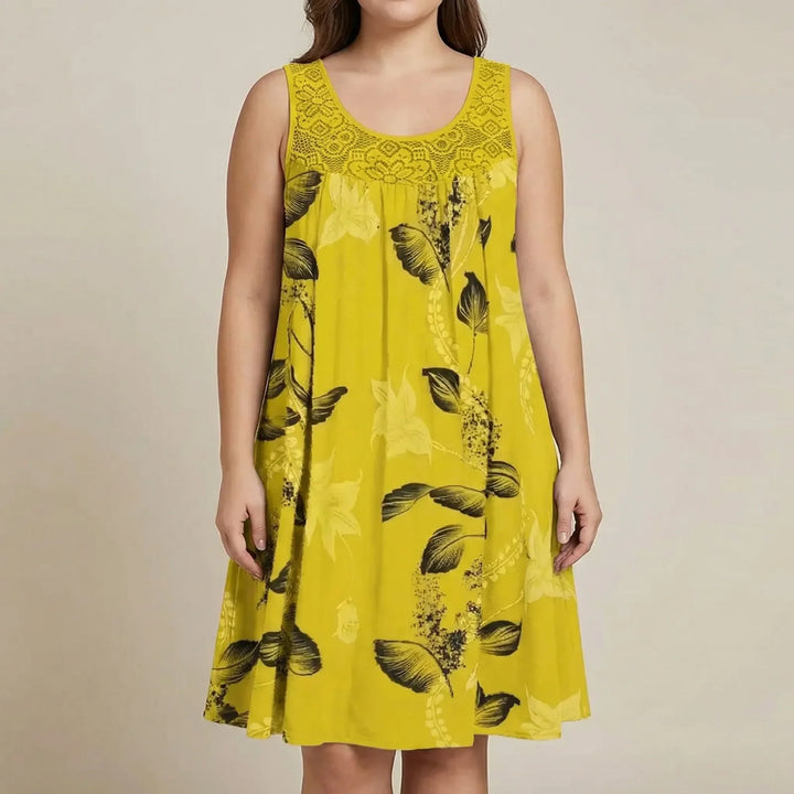 Plus Size Printed Beach Dress - Christie
