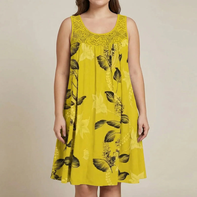 Plus Size Printed Beach Dress - Christie