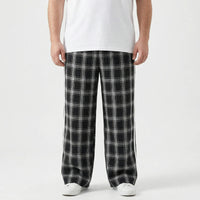 Plus Size Relaxed Plaid Pants - Domingo