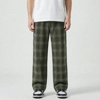 Plus Size Relaxed Plaid Pants - Domingo