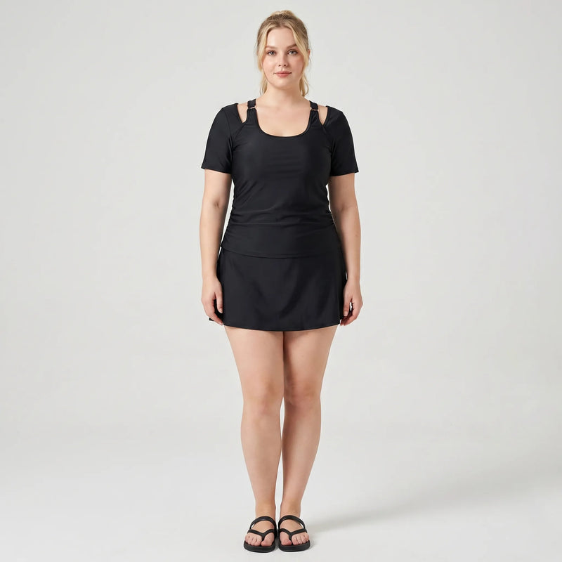 Plus Size Skirted Swimsuit Set - Sally