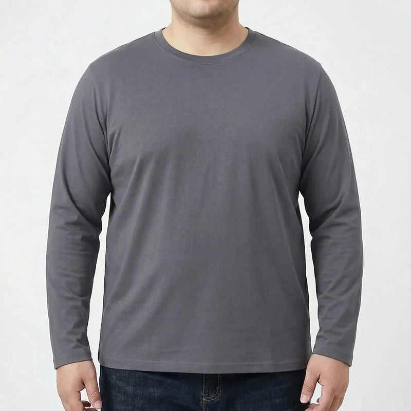 Plus Size Slim Fit Long Sleeve Tee For Men - Kurt