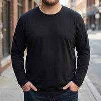 Plus Size Slim Fit Long Sleeve Tee For Men - Kurt