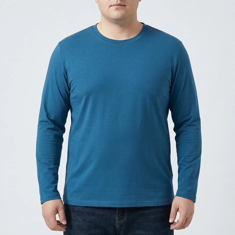 Plus Size Slim Fit Long Sleeve Tee For Men - Kurt