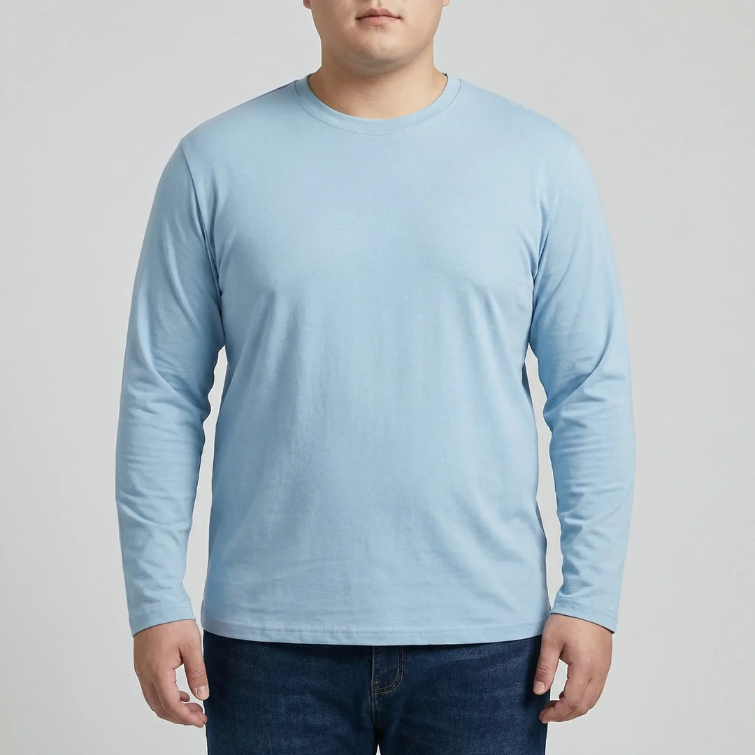 Plus Size Slim Fit Long Sleeve Tee For Men - Kurt