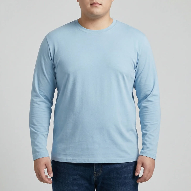 Plus Size Slim Fit Long Sleeve Tee For Men - Kurt
