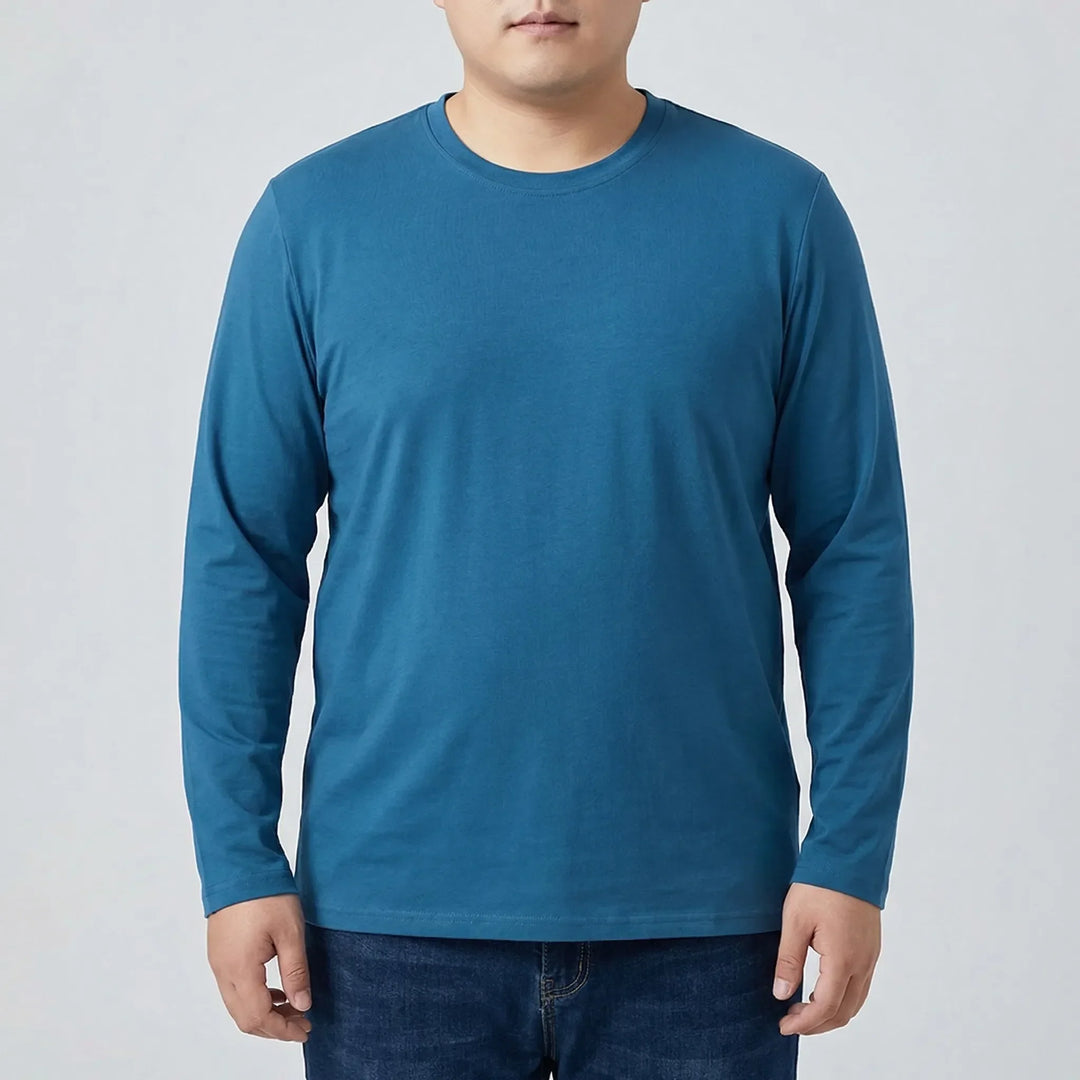 Plus Size Slim Fit Long Sleeve Tee For Men - Kurt