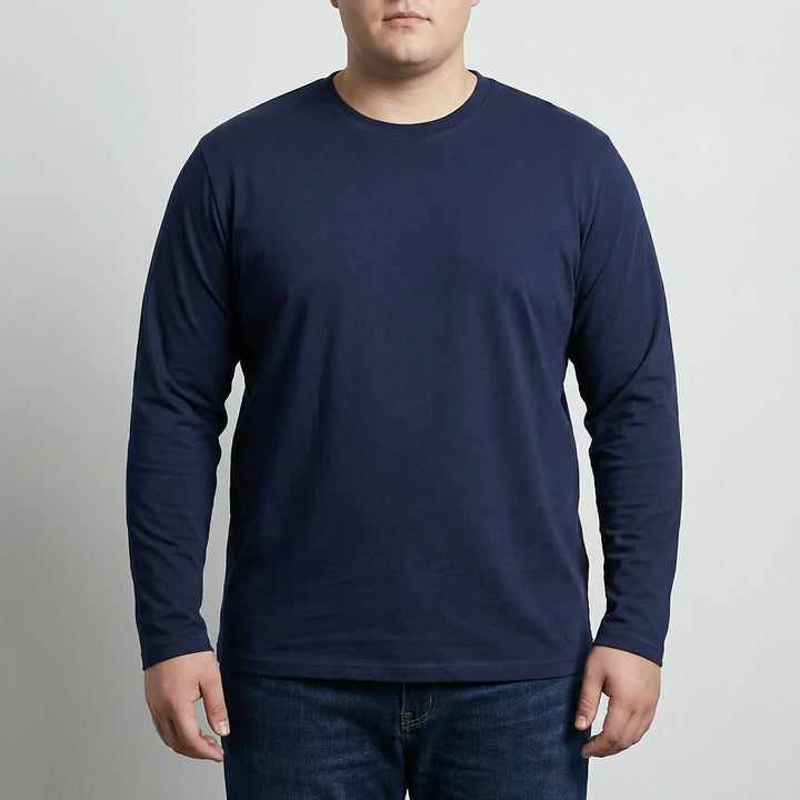 Plus Size Slim Fit Long Sleeve Tee For Men - Kurt