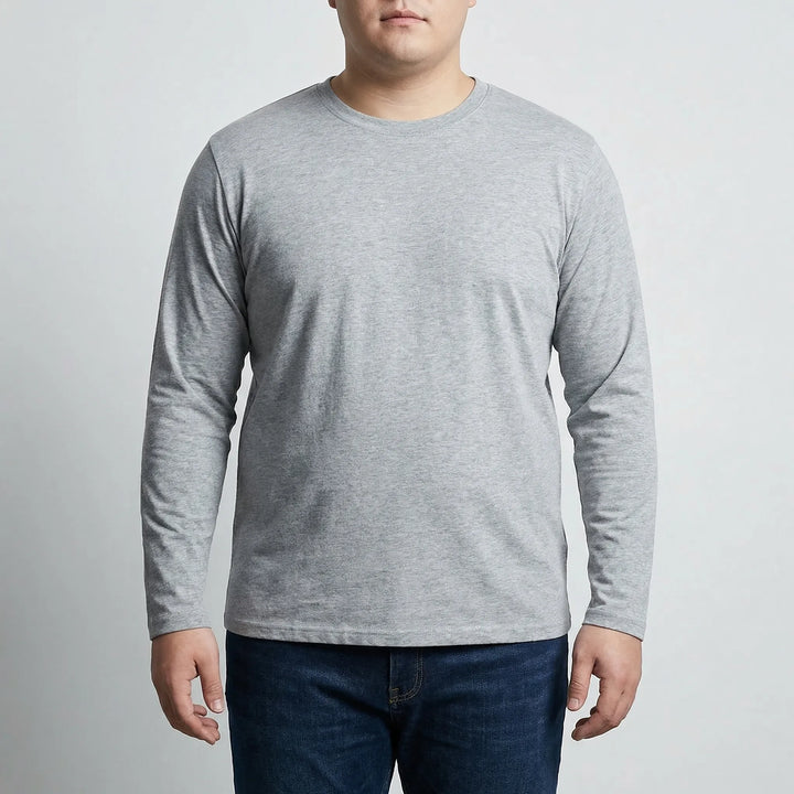 Plus Size Slim Fit Long Sleeve Tee For Men - Kurt