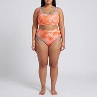 Plus Size Tie Dye Two-Piece Bikini Set - Jean