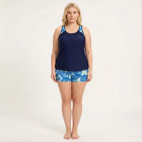 Plus Size Tropical Print Bikini - Raquel